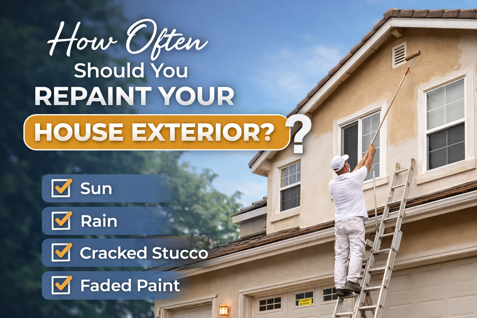 How often should you repaint a house exterior